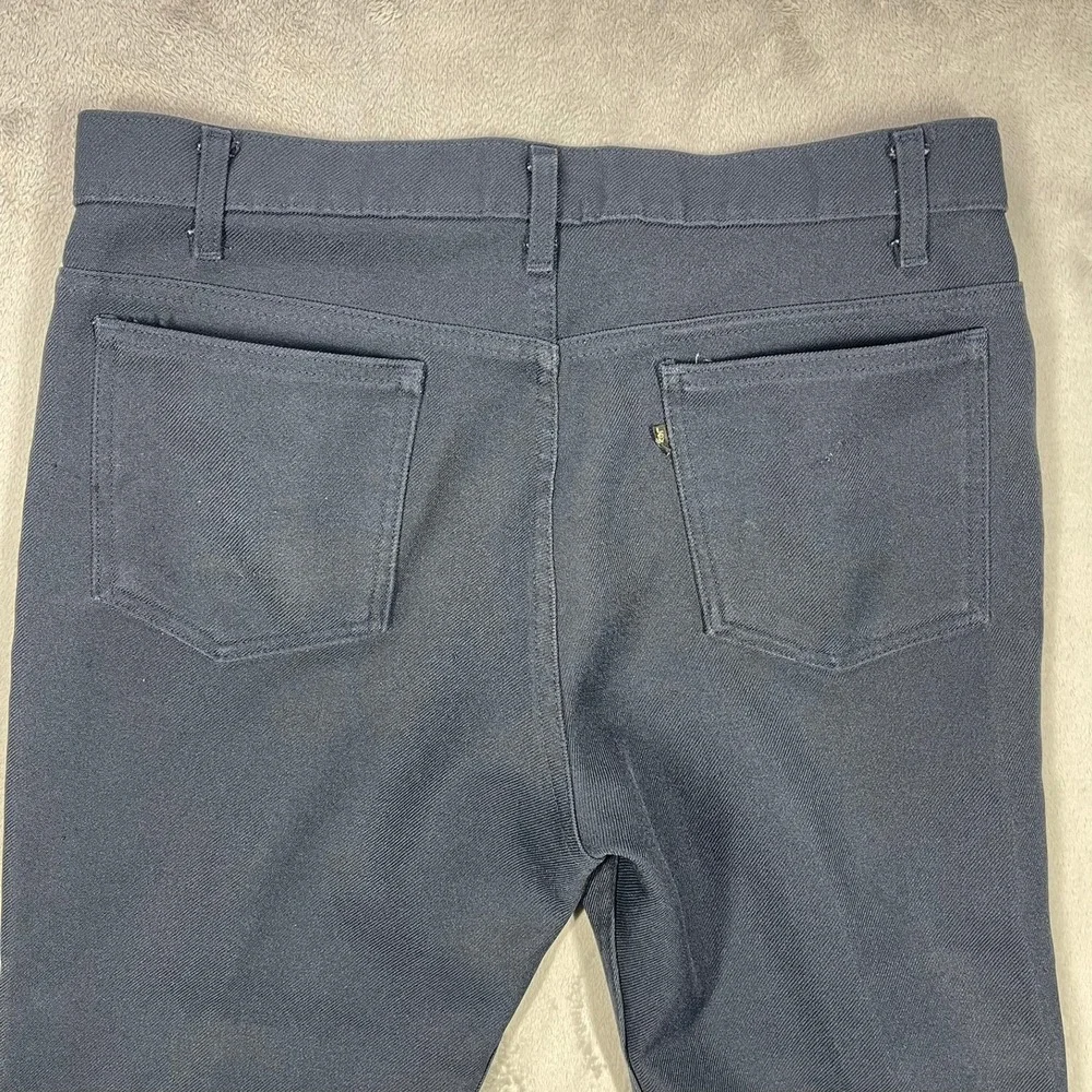Levi's Slacks Mens 36(34)x30 Navy Blue Vintage Dacron Polyester Pants USA READ